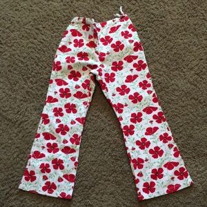 Vintage Gymboree poppy print pants Sz L (5)